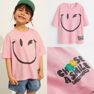 Smiley Pink Kids T-Shirt
